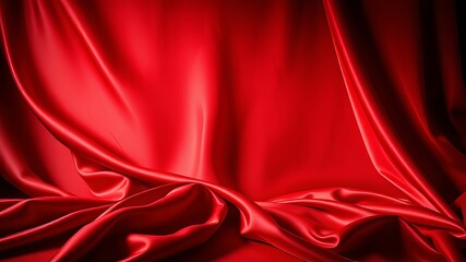 Obraz premium Luxurious Red Silk Backdrop, High Depth of Field