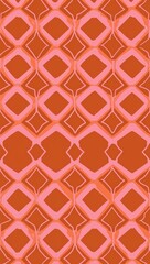 Fototapeta premium Pink Octagon pattern hand drawn design on Orange background illustration