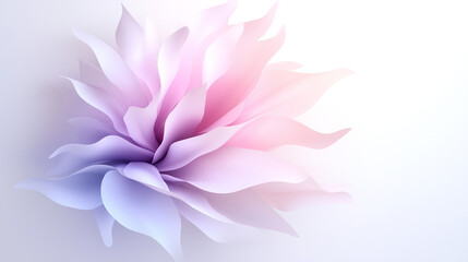 Obraz premium white flower in pink and blue background