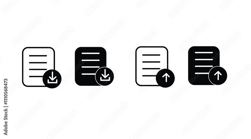 Poster document icon. upload document vector symbol flat trendy style illustration for web and app.