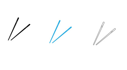 vector chopsticks icon illustration on white background