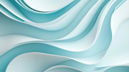Fototapeta premium Flowing Waves of Soft Blue Intertwine Gracefully