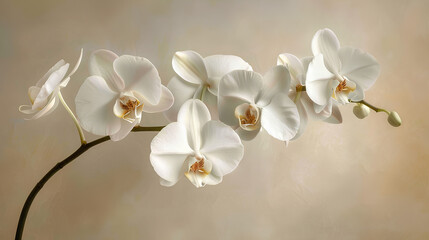 close-up of white orchid flowers