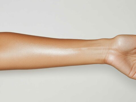 Close-Up of Hands and Forearms with Smooth Skin

