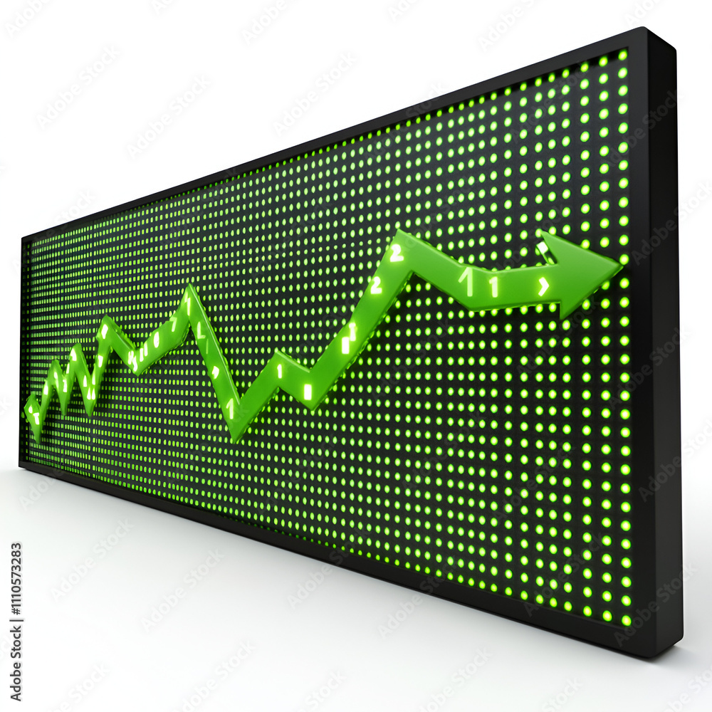 Poster stock market growth analysis financial sector digital visualization data-driven environment analytic