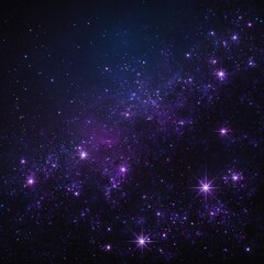 Fototapeta premium A vibrant abstract background featuring clusters of shimmering purple stars against a dark, ethereal backdrop. 