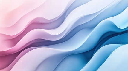 Fototapeta premium Waves of Color Blend in a Serene Abstract Design