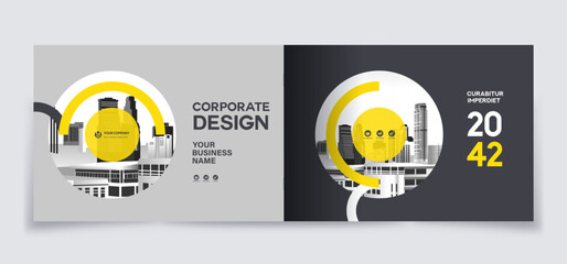 City Background Business Book Cover Design Template