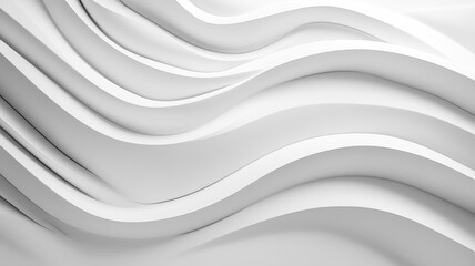 Curved Lines Create a Serene White Landscape