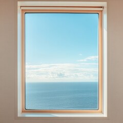 Interior serenity ocean horizon perspective