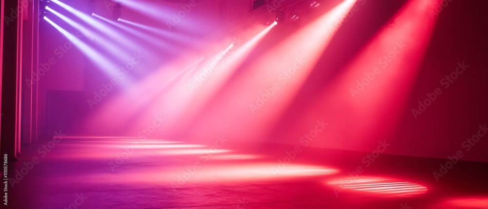 Poster innovative lighting effects with vibrant colors and dynamic spotlights create an immersive and capti
