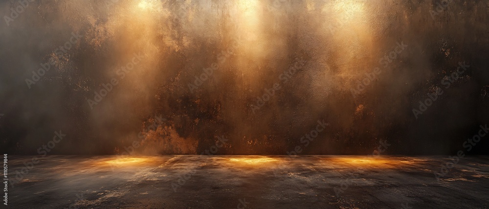 Poster glowing textured backdrop with subtle moving spotlights digital creating a mysterious and dramatic a