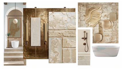Mood board Materials Interior decorate