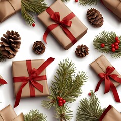 Christmas gift pattern wallpaper, background