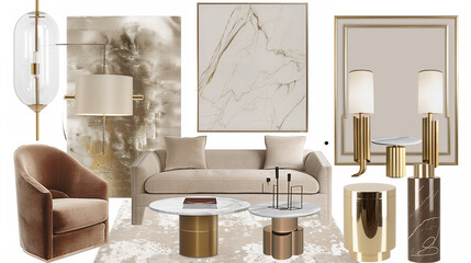Mood board Materials Interior decorate