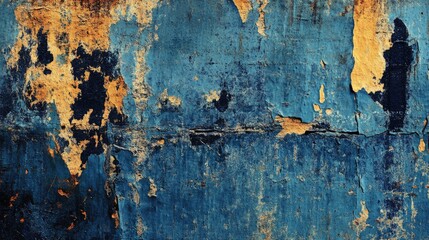 Vintage Blue Grunge Texture: Abstract Background with Worn-Out Paper Aesthetic
