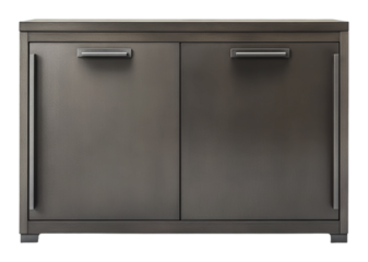 Modern cabinet with sleek design and storage space, cut out - stock png.