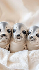 Obraz premium seals on white