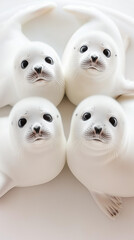 seals on white