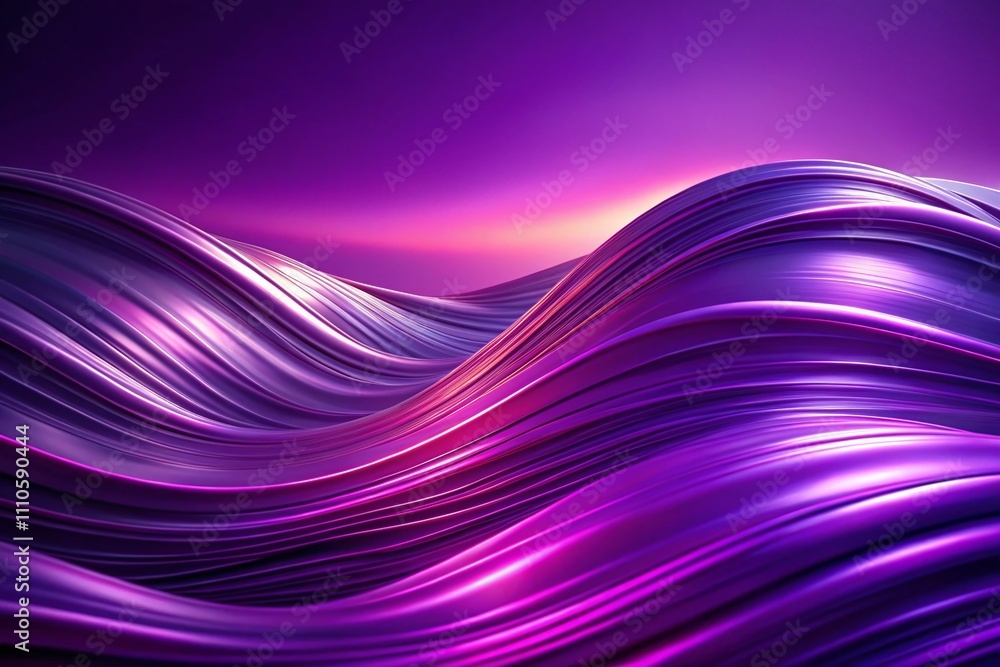 Poster abstract flowing neon wave purple background in minimalist style for artistic and modern design appl