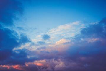 Cloudy sky weather panorama background