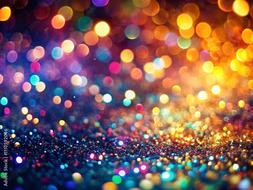 Poster abstract glitter lights background in silhouette photography with a defocused effect creating an enc