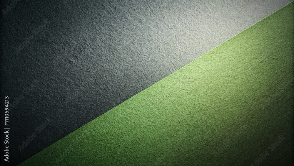Poster abstract minimalist background featuring grainy texture with light gray and green hues blending seam