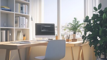 workspace, minimalist, desk, office, productivity