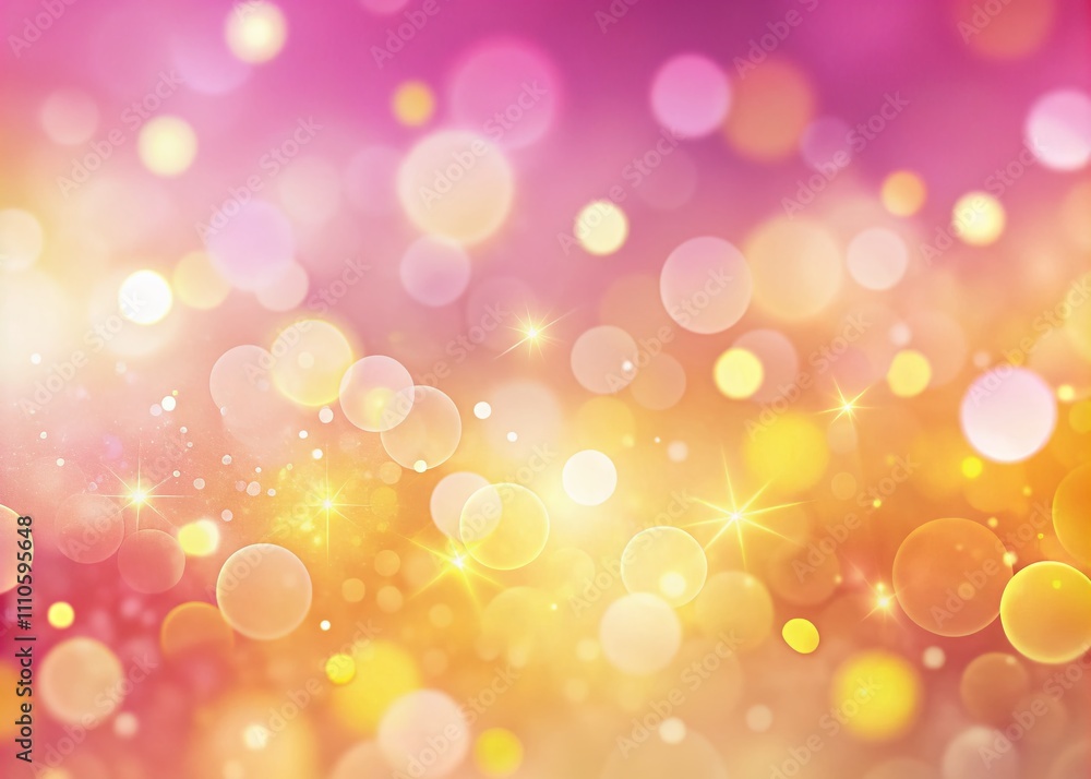 Poster abstract pink and yellow gradient blur background with bokeh effect for creative and artistic design