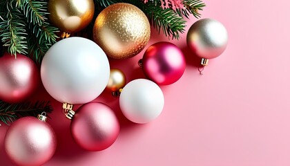 Festive christmas ornaments holiday decor home interior colorful environment close-up view seasonal cheer and celebration concepts