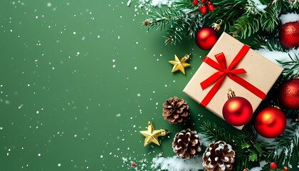 Festive christmas celebration with gifts and ornaments cozy home setting holiday decor warm environment aerial view joyful spirit for seo impact