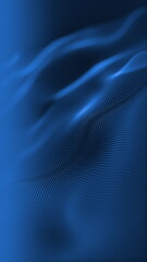 Particles blue wave Cyber technology background loop. Abstract seamless animation of mesh glowing dots digital luxurious wave particles flows background, Motion of digital data flow.