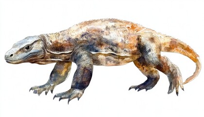 Fototapeta premium Komodo Dragon walking