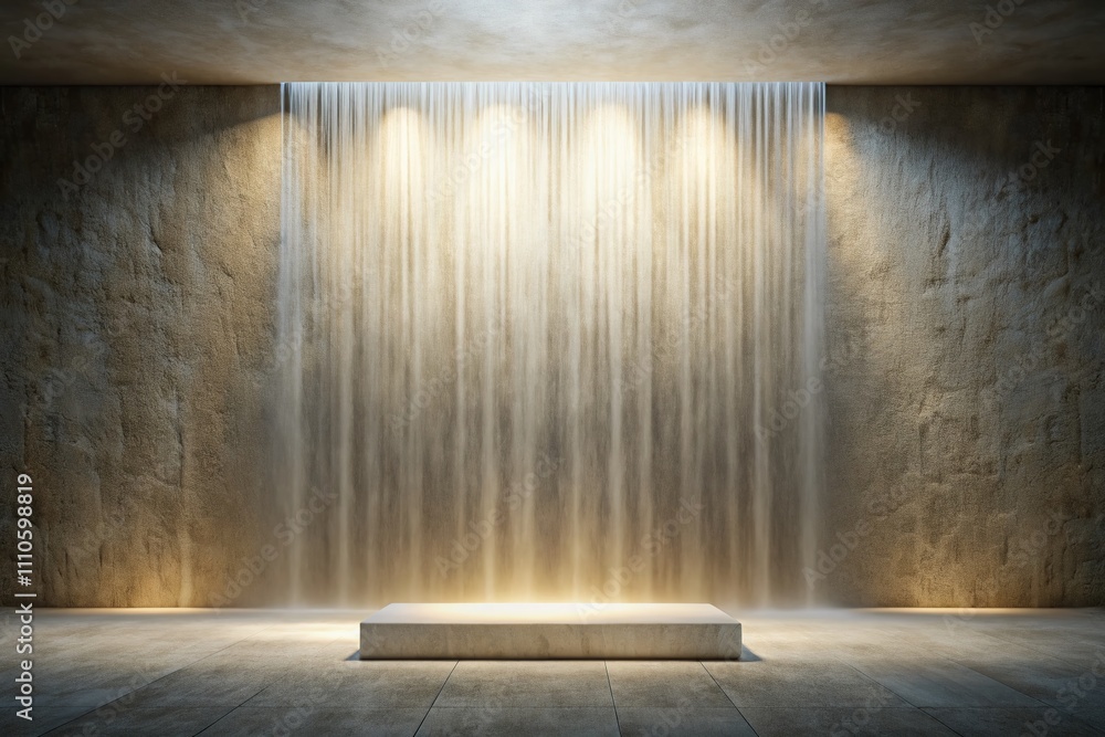 Aufkleber abstract white light on wall background for product mockup display - ideal for creative presentation