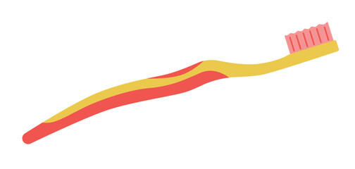 Toothbrush in clip art style. Isolated vector illustration for your design