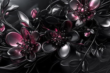 flower on black