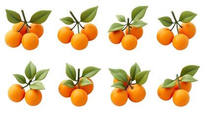 tangerines with leaves