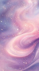 Abstract pastel galaxy with swirling patterns and stars