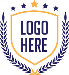 Wreath of leaves icon for Logo design.