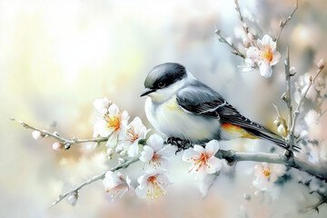 Fototapeta premium bird on a branch