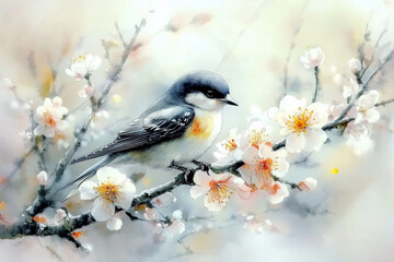 Fototapeta premium bird on a branch