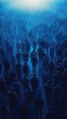 Obraz premium People walking in a crowd