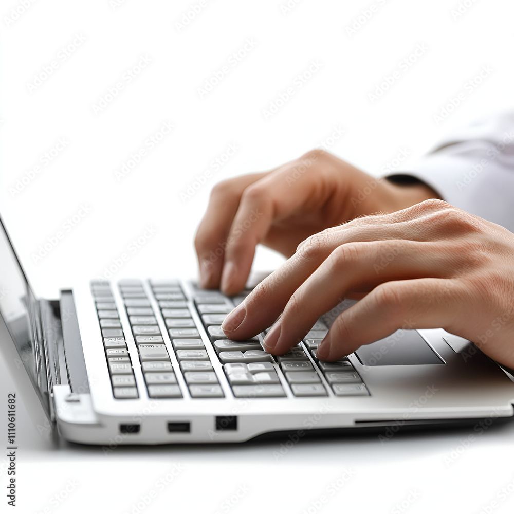 Poster typing skills development home office digital learning indoor environment close-up view enhancing pr