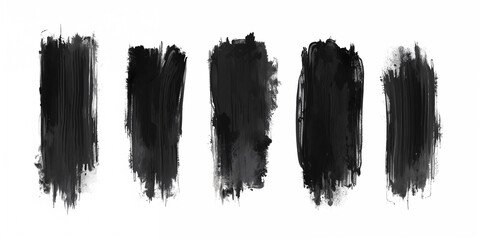 Collection of black paint. Spray paint elements, brush stroke, black splashes set. Sketch grunge charcoal, texture rough scratching pencil chalk line,freehand doodle scribble stroke art brushes vector