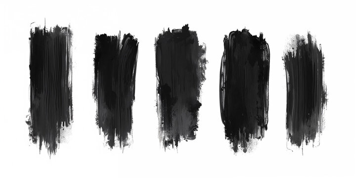 Collection of black paint. Spray paint elements, brush stroke, black splashes set. Sketch grunge charcoal, texture rough scratching pencil chalk line,freehand doodle scribble stroke art brushes vector