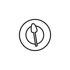Image of a plate icon with a spoon on top 