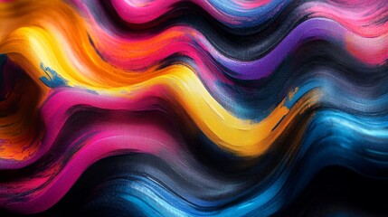 Fototapeta premium Abstract Colorful Wavy Paint Texture Background