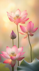 Fototapeta premium lotus flower in the garden