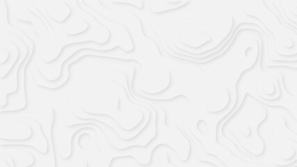 Fototapeta premium Abstract white papercut curved multi layers and shadow. Paper topography pattern art 3d vector for banner. Material design concept background illustration.
