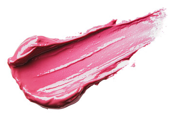 Colorful pink paint smear on a white background, cut out - stock png.